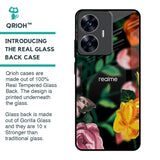 Flowers & Butterfly Glass Case for Realme C55
