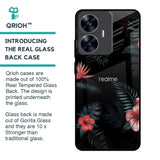 Tropical Art Flower Glass Case for Realme C55