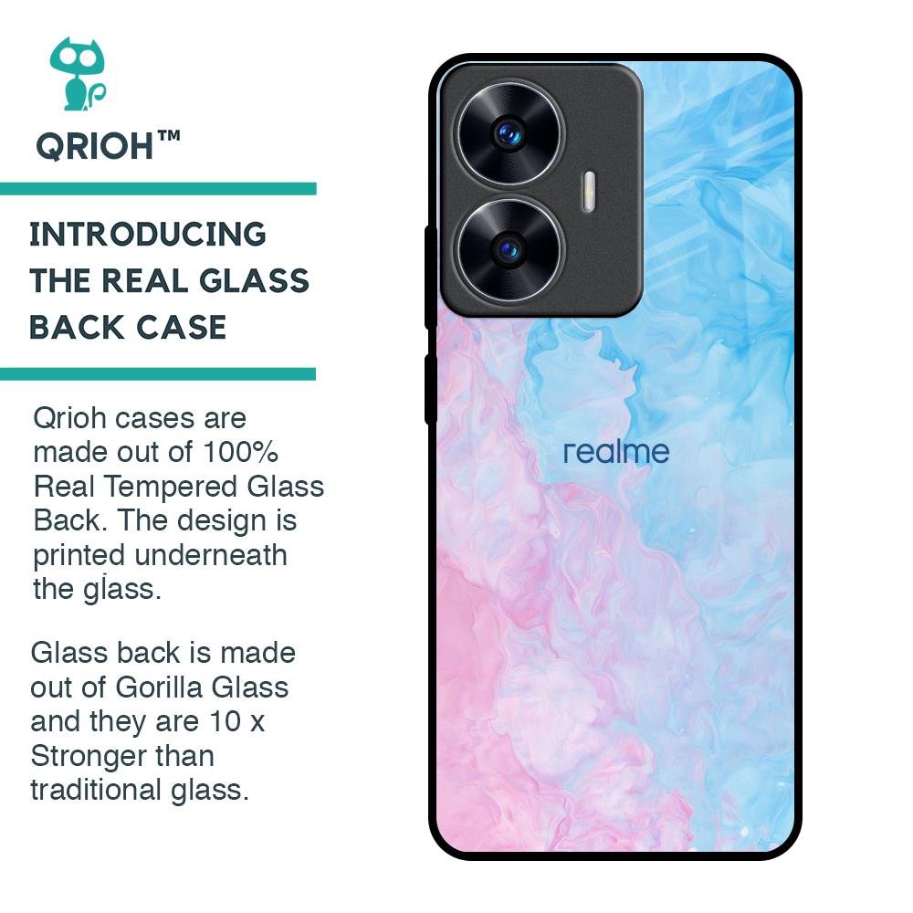 Mixed Watercolor Glass Case for Realme C55