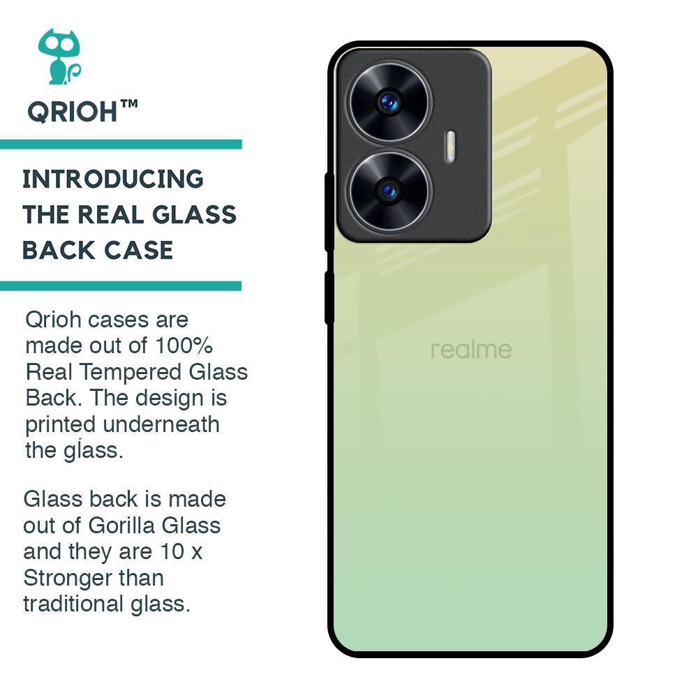 Mint Green Gradient Glass Case for Realme C55