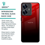 Maroon Faded Glass Case for Realme C55