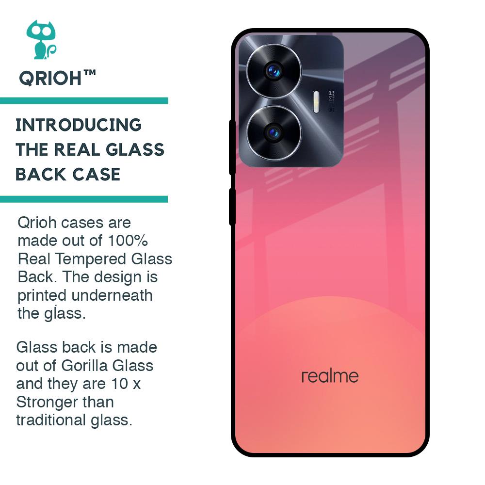 Sunset Orange Glass Case for Realme C55