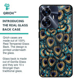 Peacock Feathers Glass case for Realme C55
