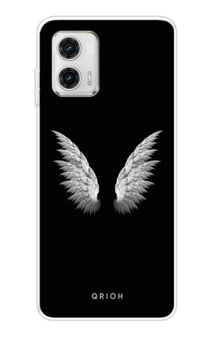 White Angel Wings Motorola G73 5G Back Cover