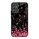 Heart Rain Fall Samsung Galaxy A34 5G Glass Back Cover Online