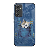 Kitty In Pocket Samsung Galaxy A34 5G Glass Back Cover Online