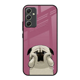 Funny Pug Face Samsung Galaxy A34 5G Glass Back Cover Online