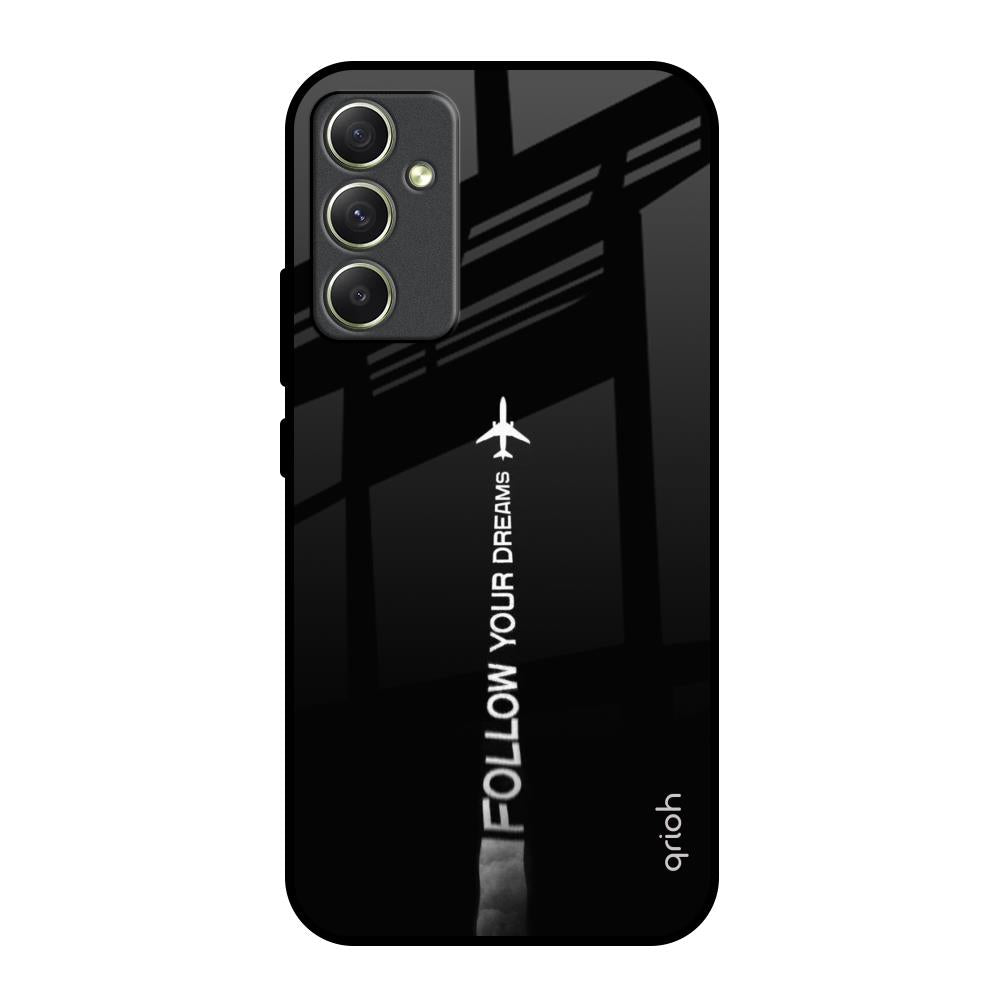 Follow Your Dreams Samsung Galaxy A34 5G Glass Back Cover Online