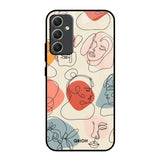 Abstract Faces Samsung Galaxy A34 5G Glass Back Cover Online