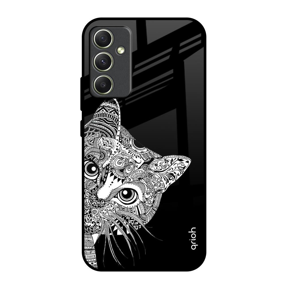 Kitten Mandala Samsung Galaxy A34 5G Glass Back Cover Online
