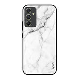 Modern White Marble Samsung Galaxy A34 5G Glass Back Cover Online