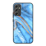 Vibrant Blue Marble Samsung Galaxy A34 5G Glass Back Cover Online