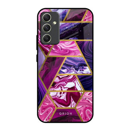 Electroplated Geometric Marble Samsung Galaxy A34 5G Glass Back Cover Online