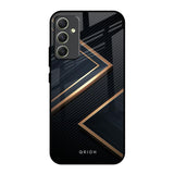 Sleek Golden & Navy Samsung Galaxy A34 5G Glass Back Cover Online