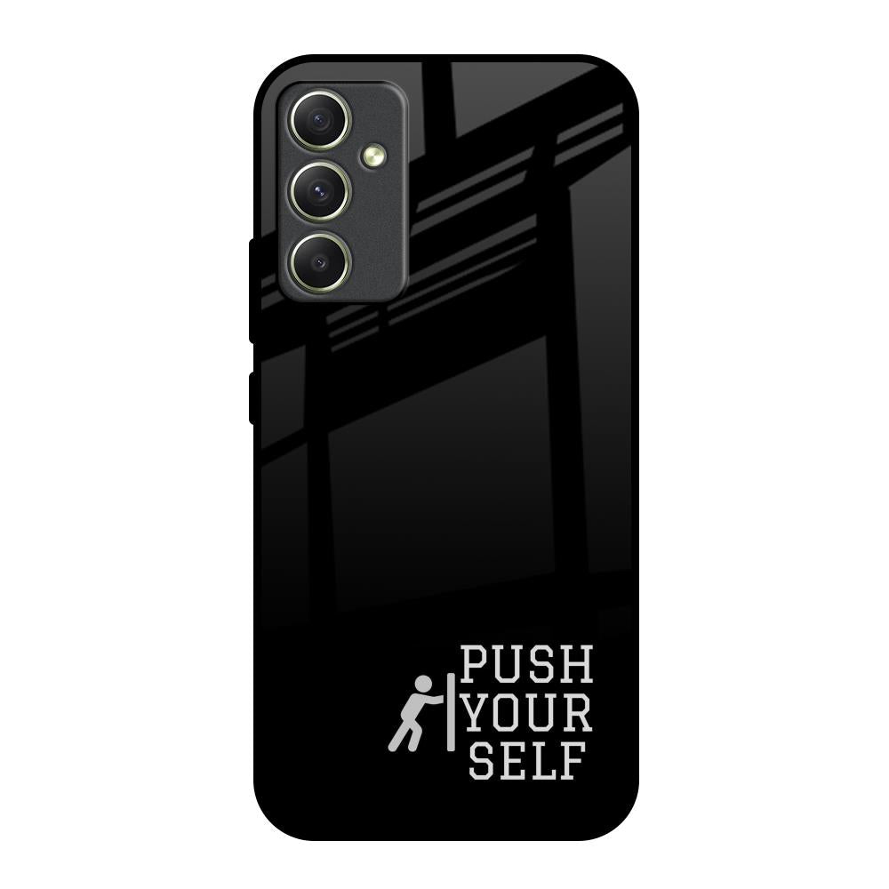 Push Your Self Samsung Galaxy A34 5G Glass Back Cover Online