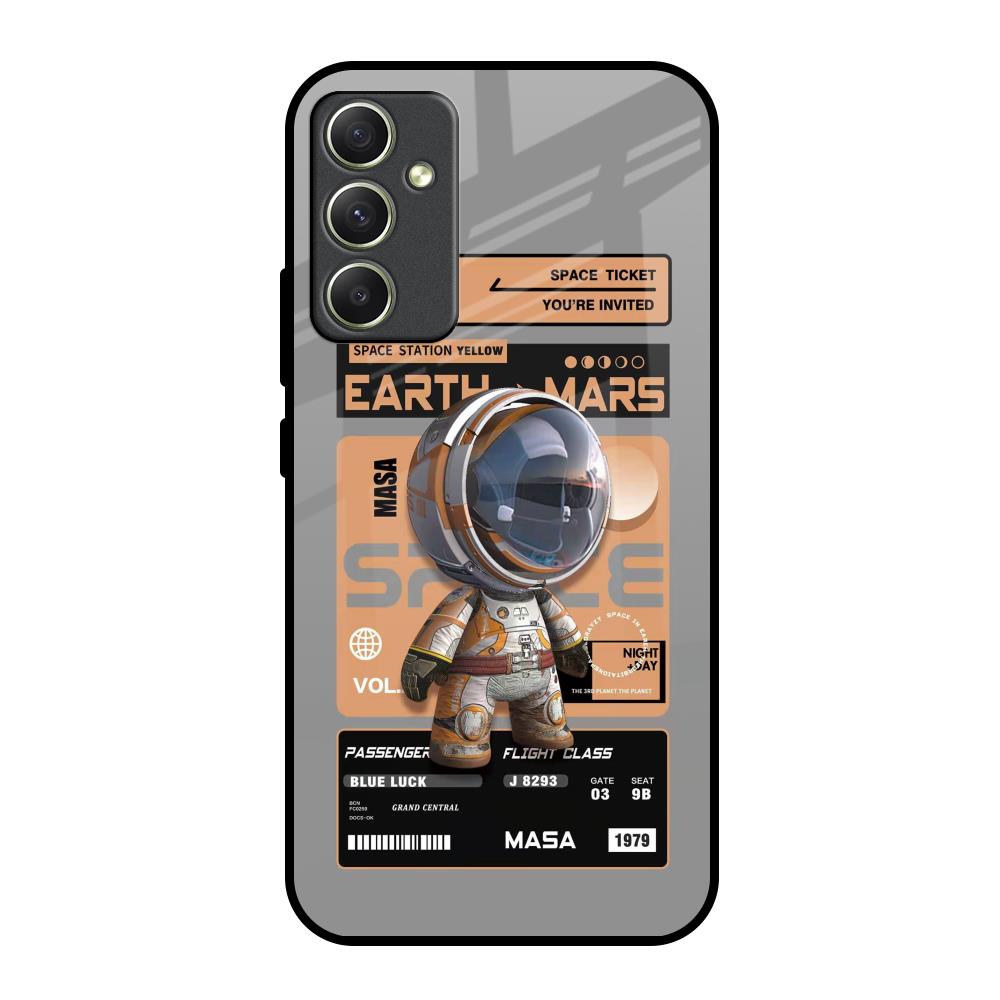 Space Ticket Samsung Galaxy A34 5G Glass Back Cover Online