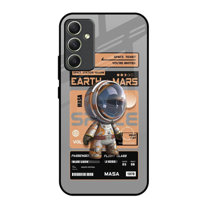 Space Ticket Samsung Galaxy A34 5G Glass Back Cover Online