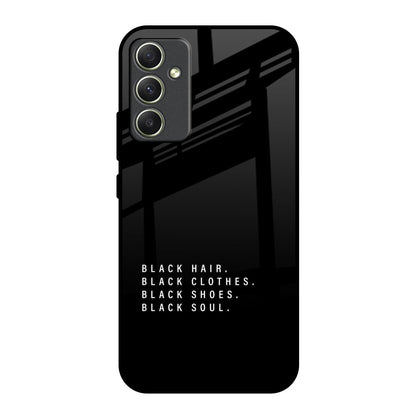 Black Soul Samsung Galaxy A34 5G Glass Back Cover Online
