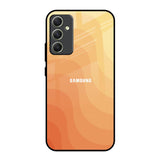 Orange Curve Pattern Samsung Galaxy A34 5G Glass Back Cover Online