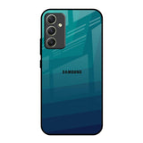 Green Triangle Pattern Samsung Galaxy A34 5G Glass Back Cover Online