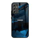 Polygonal Blue Box Samsung Galaxy A34 5G Glass Back Cover Online