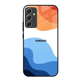 Wavy Color Pattern Samsung Galaxy A34 5G Glass Back Cover Online