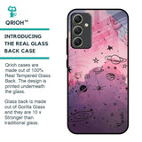 Space Doodles Glass Case for Samsung Galaxy A34 5G