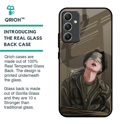 Blind Fold Glass Case for Samsung Galaxy A34 5G