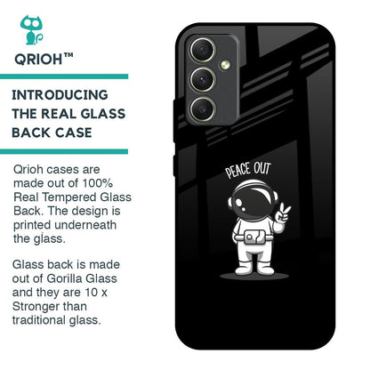Peace Out Astro Glass Case for Samsung Galaxy A34 5G