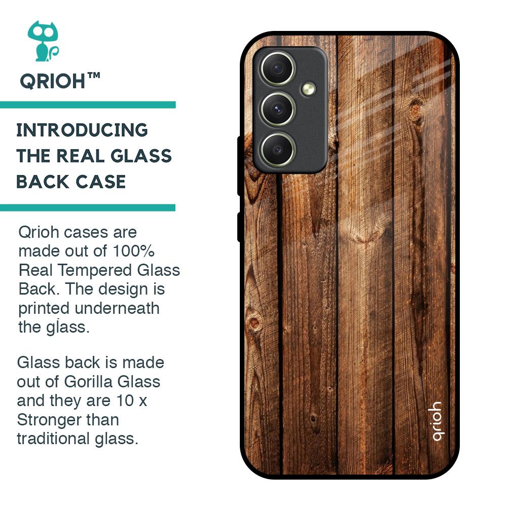 Timber Printed Glass Case for Samsung Galaxy A34 5G