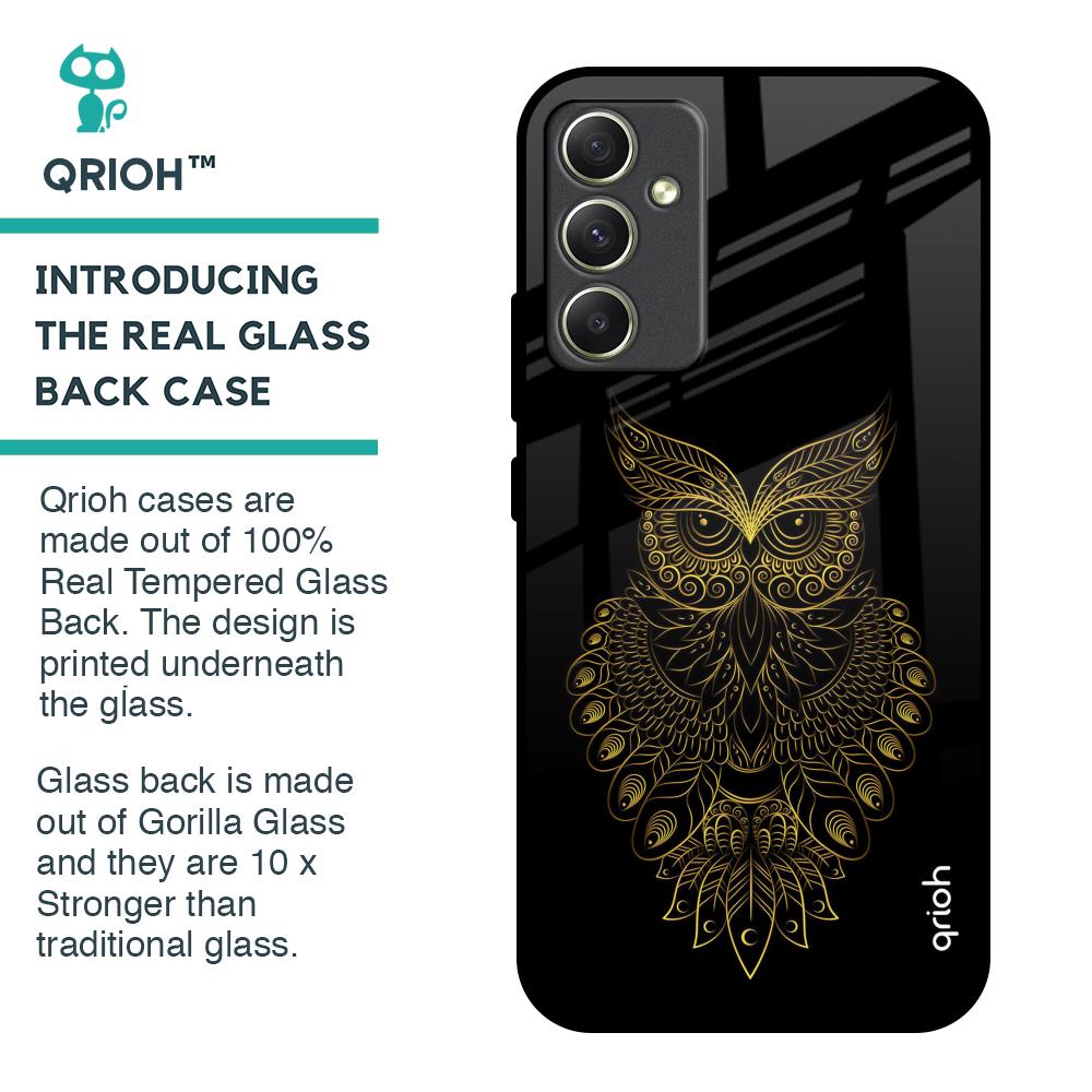 Golden Owl Glass Case for Samsung Galaxy A34 5G