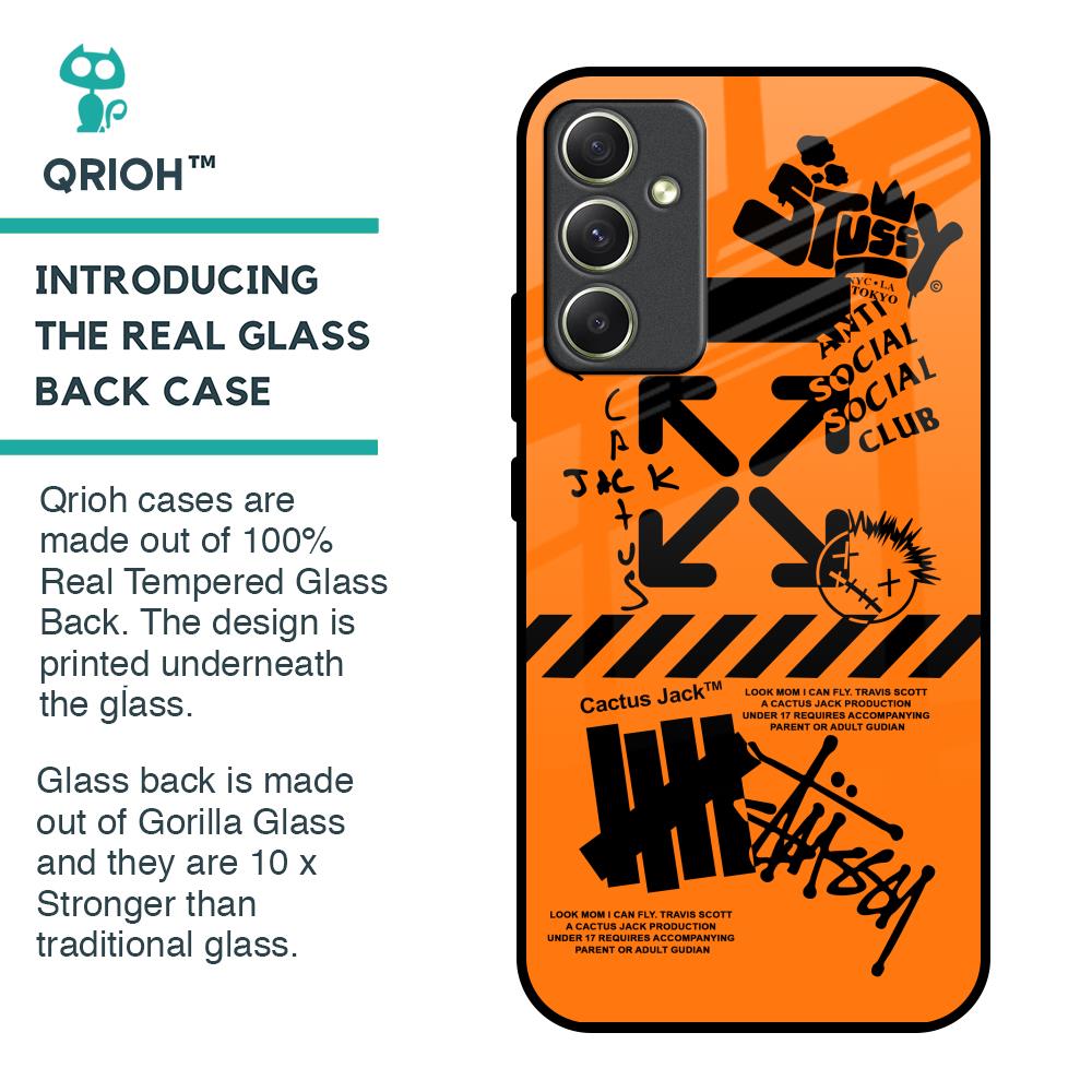 Anti Social Club Glass Case for Samsung Galaxy A34 5G