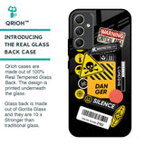 Danger Signs Glass Case for Samsung Galaxy A34 5G