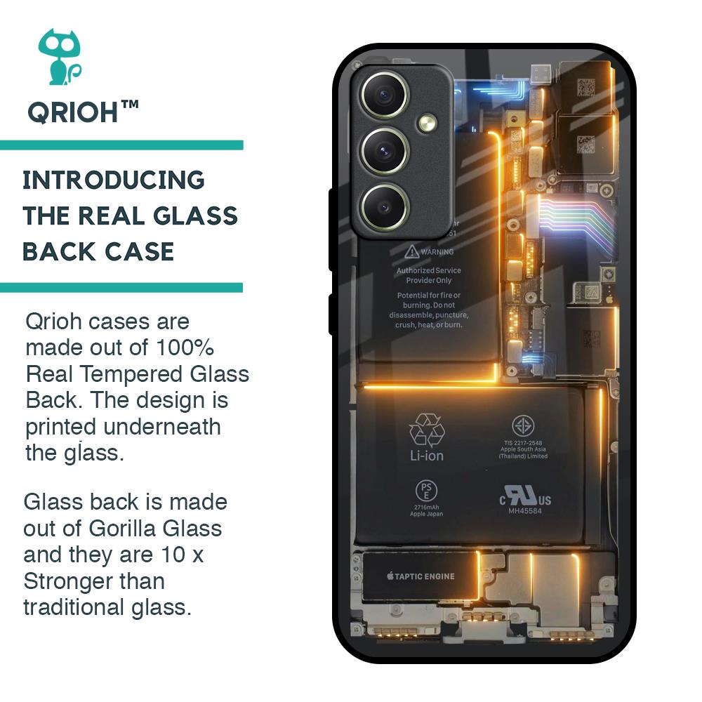 Glow Up Skeleton Glass Case for Samsung Galaxy A34 5G