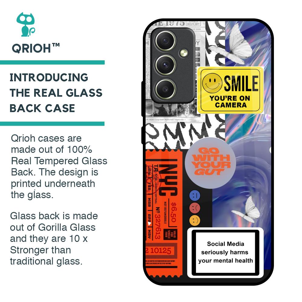 Smile for Camera Glass Case for Samsung Galaxy A34 5G