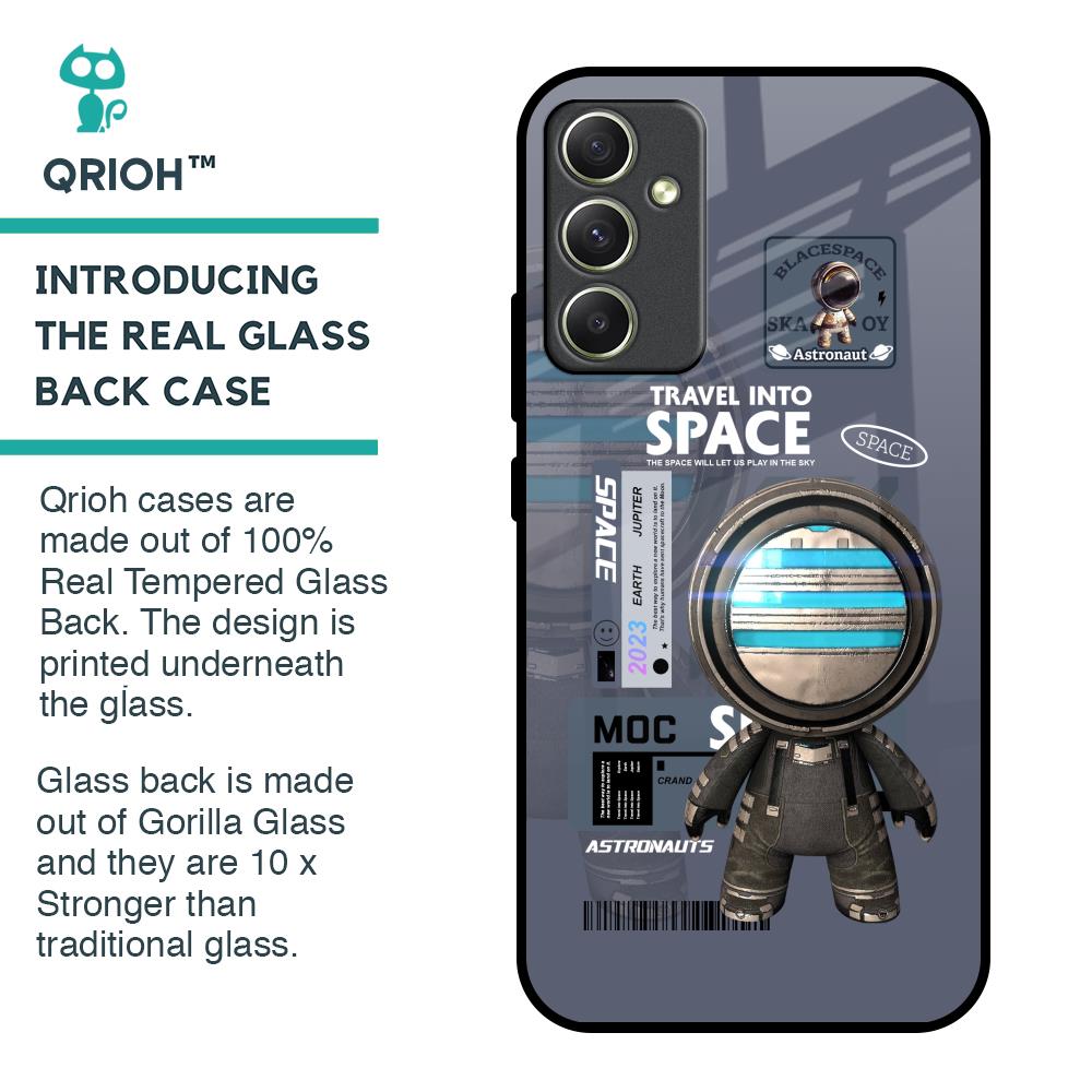 Space Travel Glass Case for Samsung Galaxy A34 5G