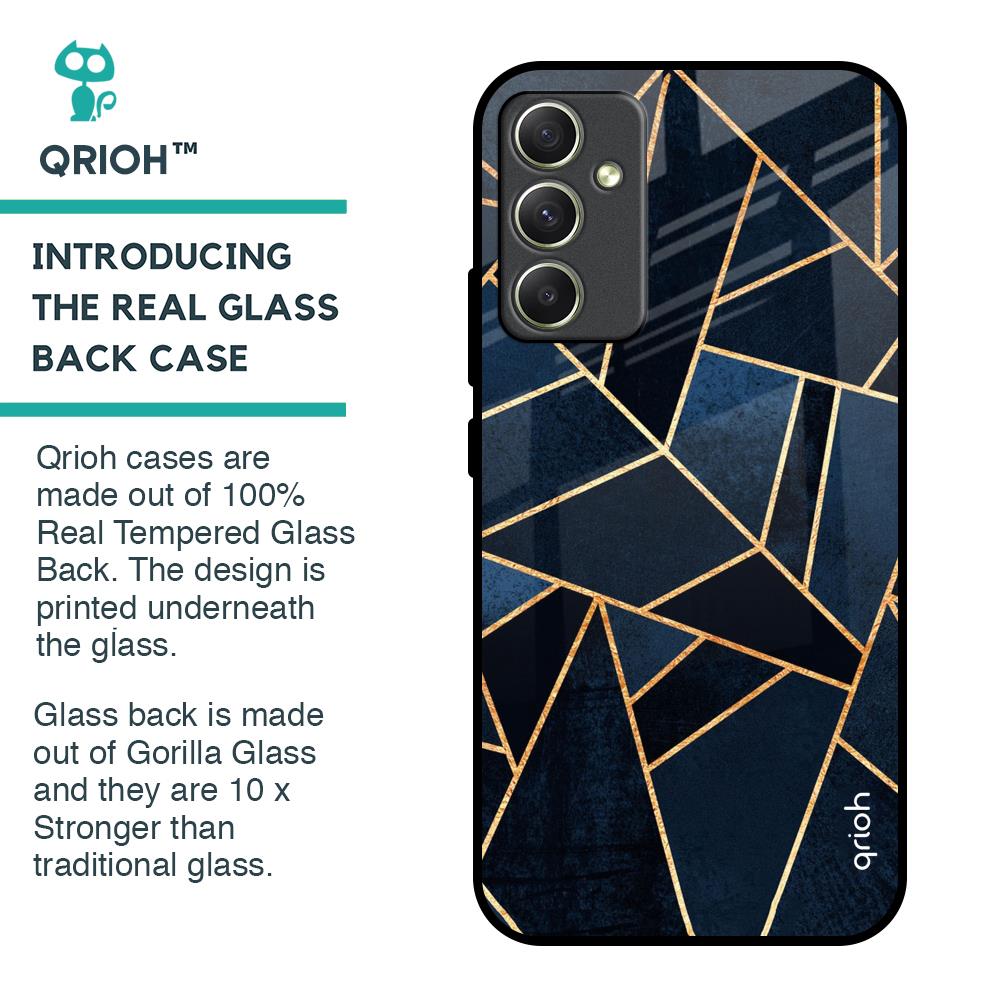 Abstract Tiles Glass Case for Samsung Galaxy A34 5G