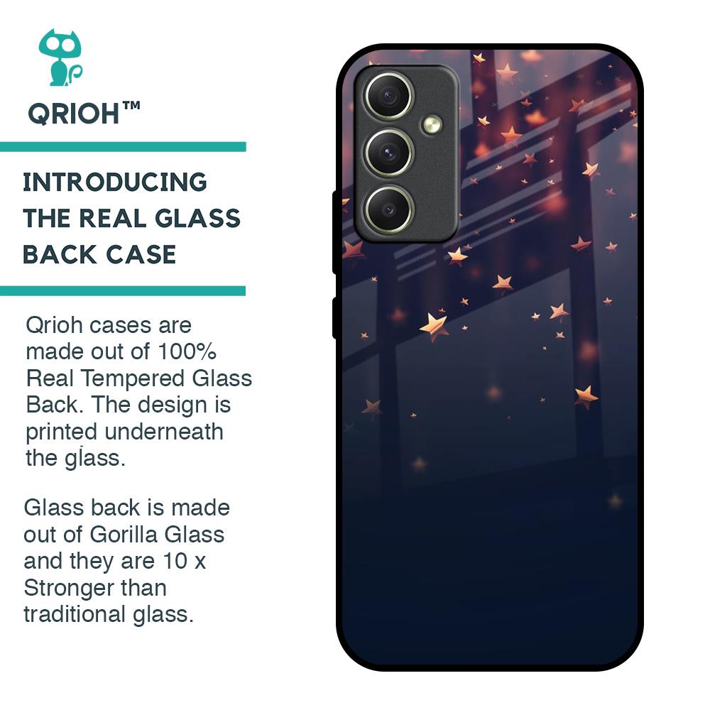 Falling Stars Glass Case For Samsung Galaxy A34 5G