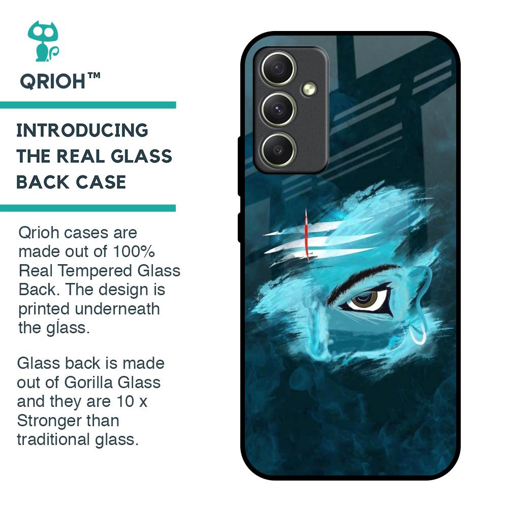 Power Of Trinetra Glass Case For Samsung Galaxy A34 5G