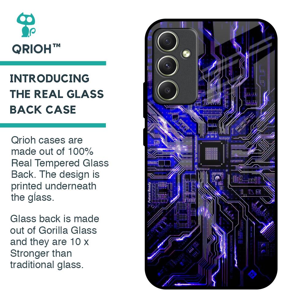 Techno Color Pattern Glass Case For Samsung Galaxy A34 5G