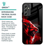 Red Angry Lion Glass Case for Samsung Galaxy A34 5G