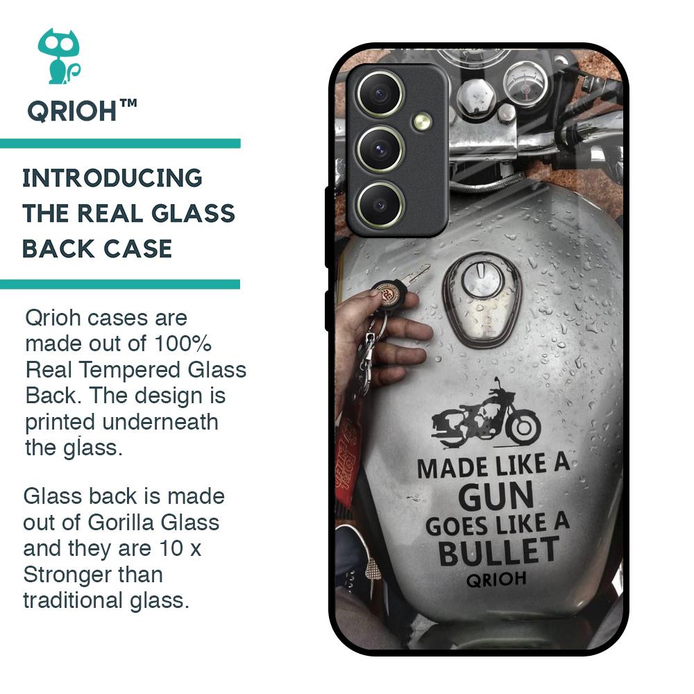 Royal Bike Glass Case for Samsung Galaxy A34 5G