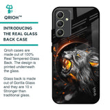 Aggressive Lion Glass Case for Samsung Galaxy A34 5G
