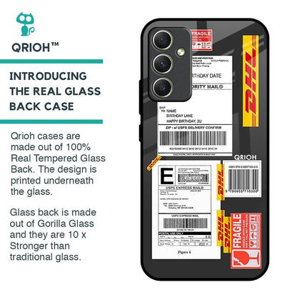 Cool Barcode Label Glass Case For Samsung Galaxy A34 5G