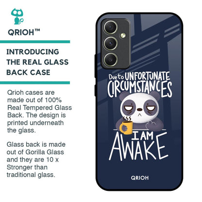 Struggling Panda Glass Case for Samsung Galaxy A34 5G