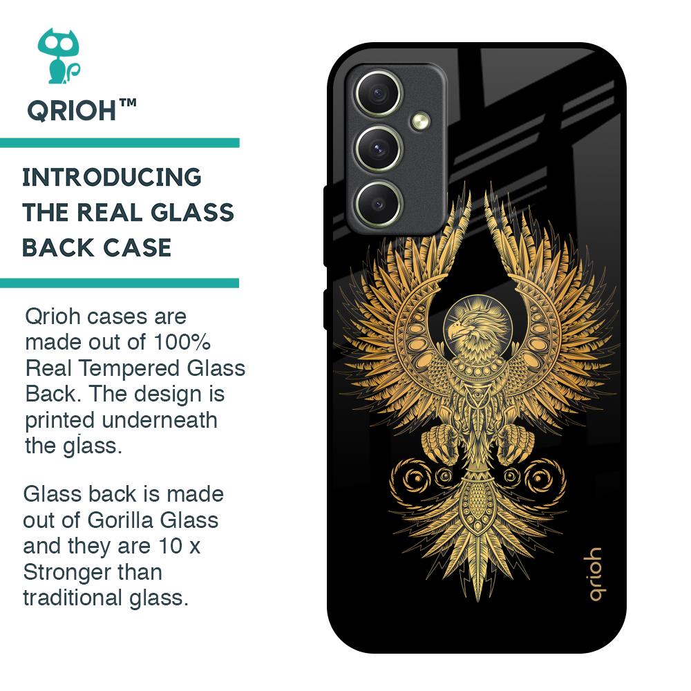 Mythical Phoenix Art Glass Case for Samsung Galaxy A34 5G