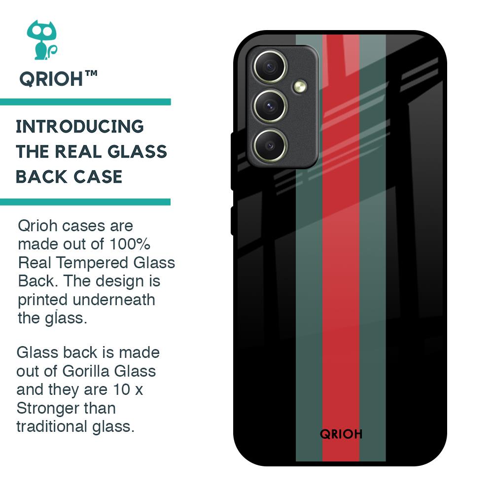 Vertical Stripes Glass Case for Samsung Galaxy A34 5G
