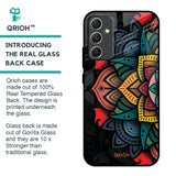Retro Gorgeous Flower Glass Case for Samsung Galaxy A34 5G