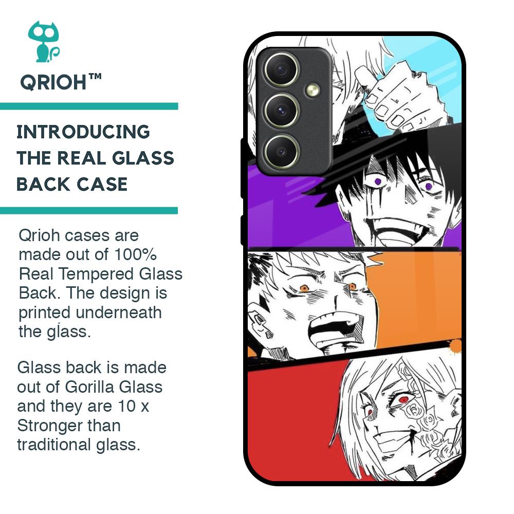 Anime Sketch Glass Case for Samsung Galaxy A34 5G