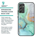Green Marble Glass Case for Samsung Galaxy A34 5G